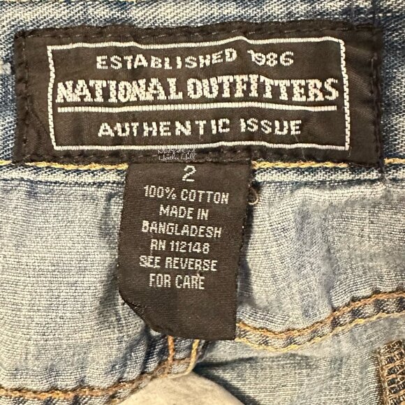 Vintage 1990's National Outfitters Authentic Issue Jean Shorts Size 28 - Picture 3 of 4